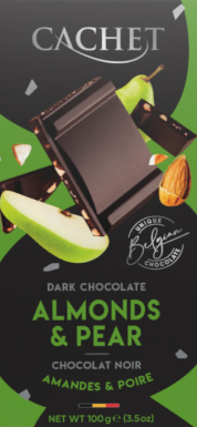 Mörk choklad med mandel & päron