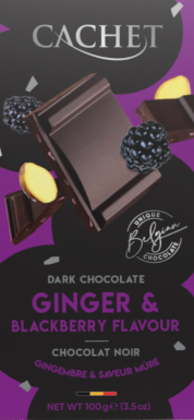 Mörk choklad med björnbär & ingefära