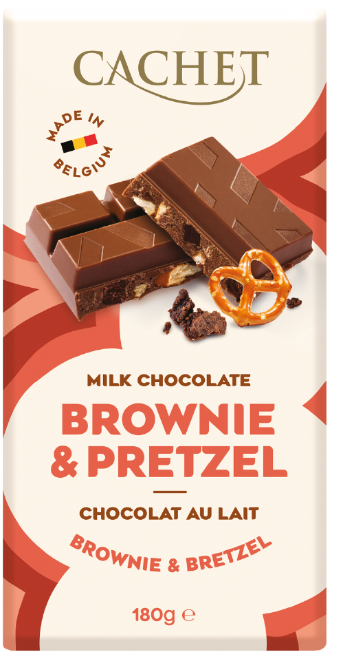 Mjölkchoklad med brownie & pretzel