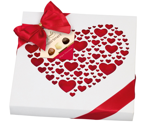 Hearts Vit – Chokladask